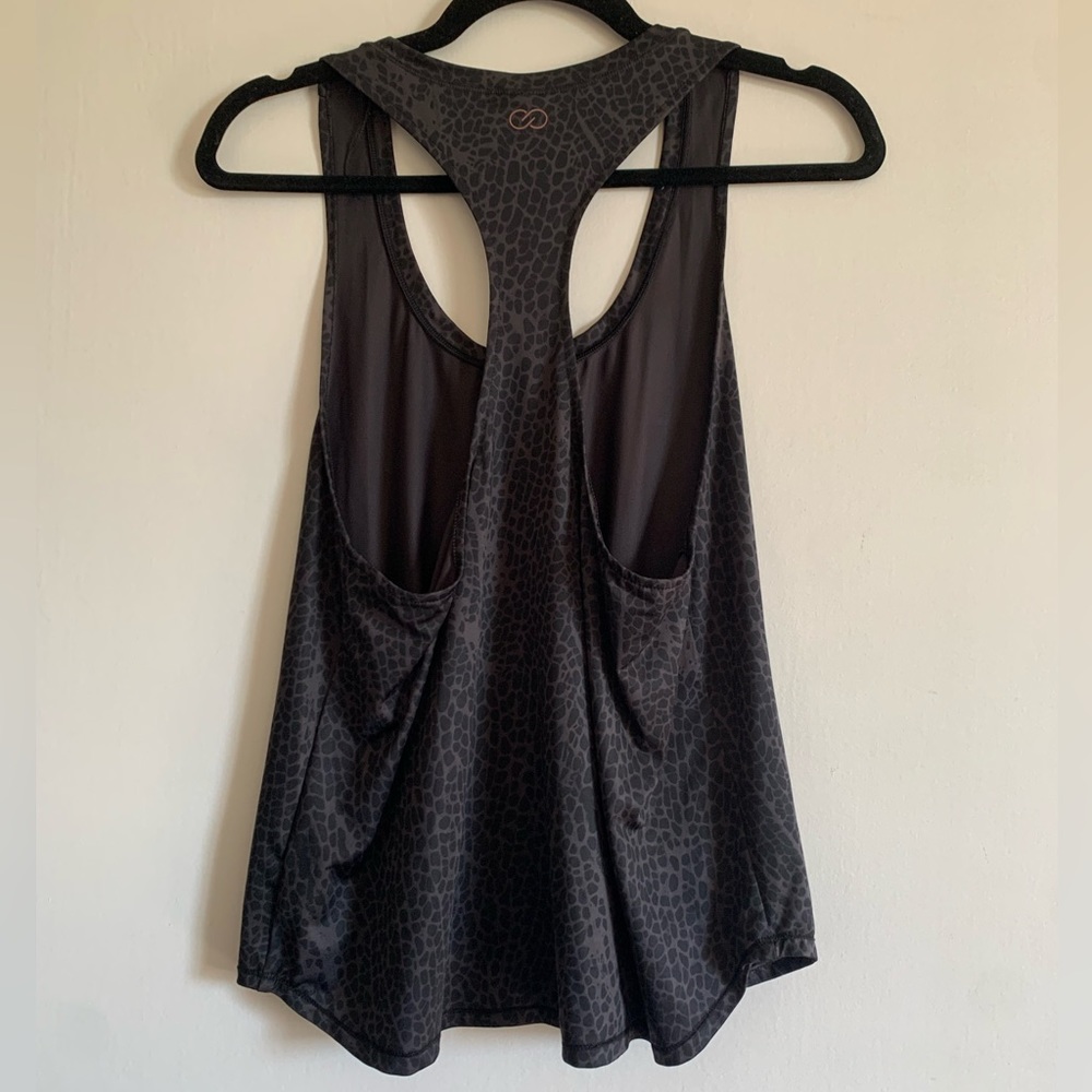 CALIA By Carrie Underwood Black/Gray Animal Print Athletic Racerback Tank Top - Picture 2 of 5